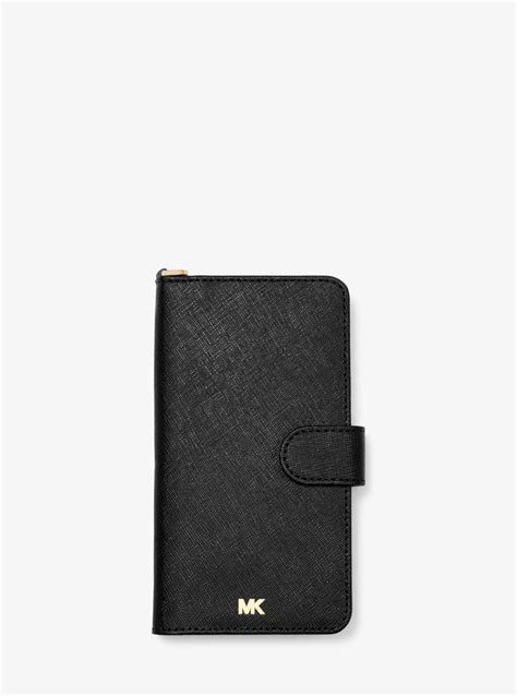 iphone etui michael kors|Saffiano Leather Folio Case for iPhone X/XS .